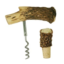 River's Edge Products Cork Screw and Bottle Stop - Antler