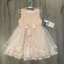 NWT 74 Rare Editions Girl  s Dress Pink Tulle Pearls Sunday Best Holiday Formal