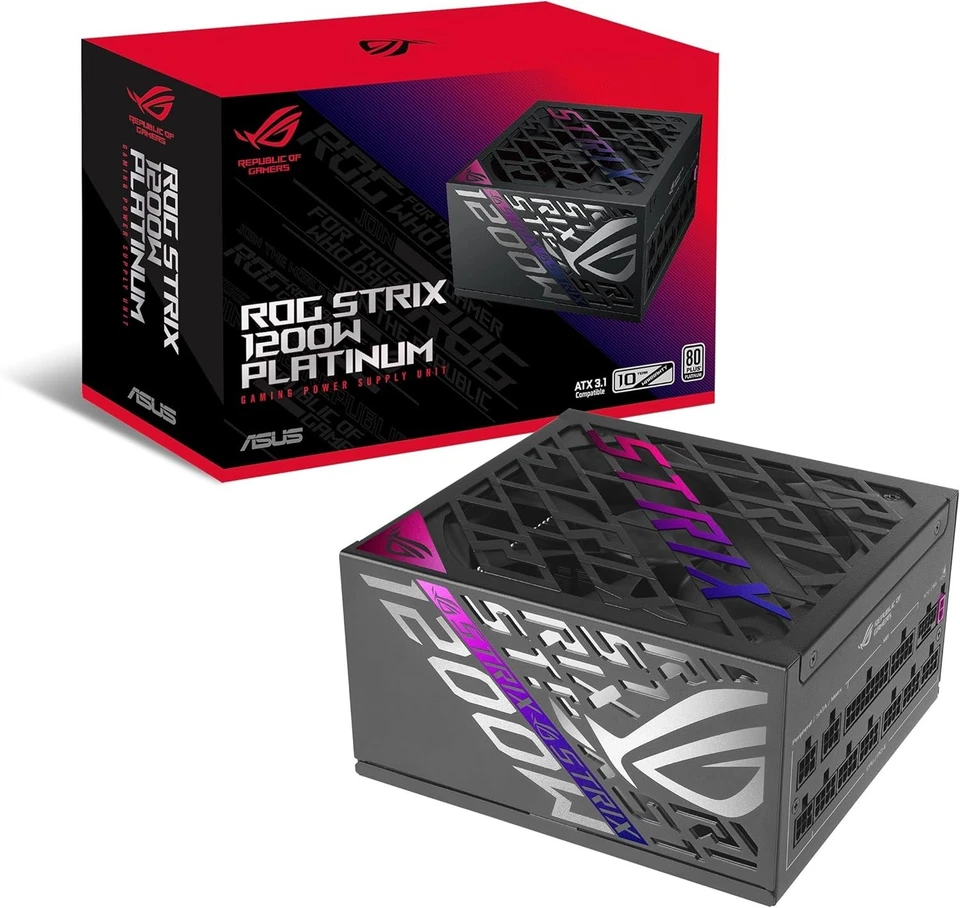Ultimate 1200W ROG Strix Power Supply - Silent and Efficient Gaming Performance - Image 3 of 4