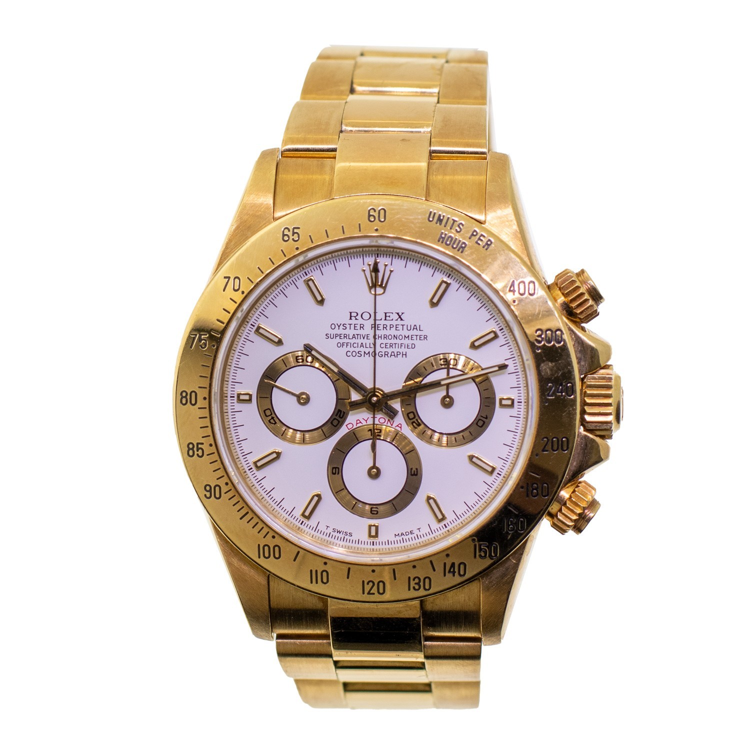 Rolex Daytona 40mm 18K Yellow Gold White Dial & Gold Bezel 16528 - unpolished image 2