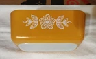 Vintage Pyrex Butterfly Gold Refrigerator Dish 502