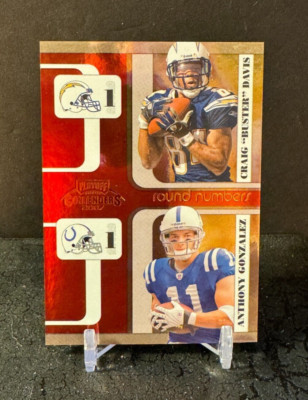 2007 Contenders Football Gonzalez/Davis Round Numbers Card #RN-8 #0945/1000