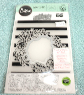 New! Wildflower Frame Sizzix Impresslits Die 662458   2017