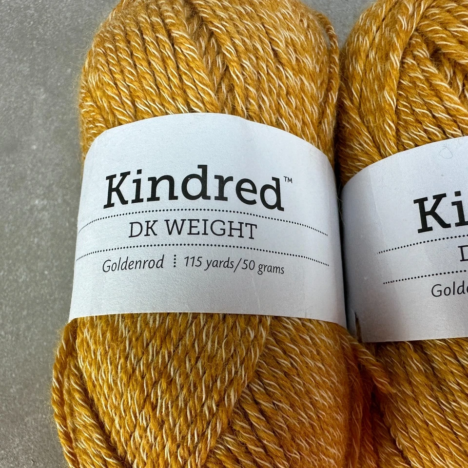 Knit Picks' Kindred DK Yarn Skein GOLDENROD 115yrds Alpaca Peruvian Pima Cotton - Image 2 of 4