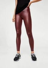 Mango Slimming Effect Leggings Maroon Size S rrp  29.99 DH9 BB 10