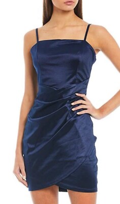 Honey and Rosie Women's Junior Navy Sleeveless Faux-Wrap Velvet Mini Dress XL | eBay Honey and Rosie Women's Junior Navy Sleeveless Faux-Wrap Velvet Mini Dress XL | eBay