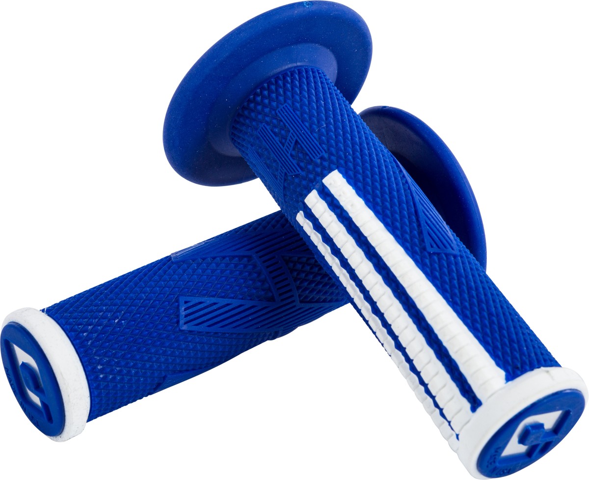 Blue ODI EMIG V2 Low-Pro 1/2 Waffle Grips – 7/8" Handlebar For Dirt Bikes & Street