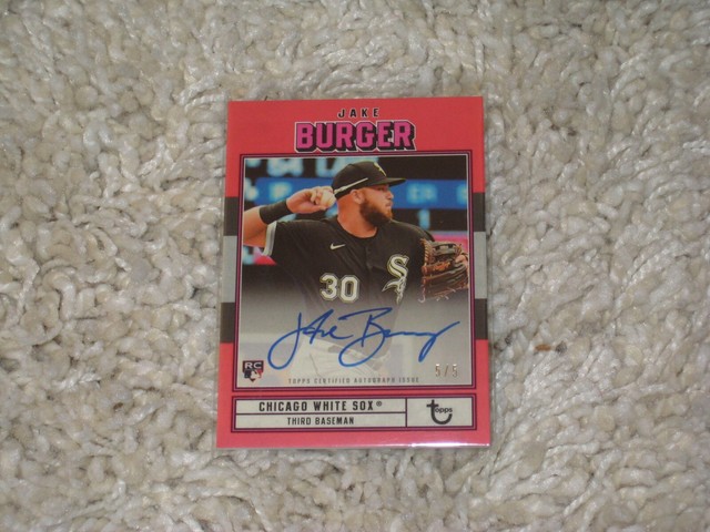 2022 Topps Brooklyn Collection Jake Burger Rookie Auto RC Autograph Red #5/5
