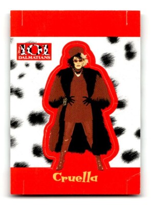 1996 SkyBox 101 Dalmatians Collectible Trading Card #75 Pop-Outs - Cruella