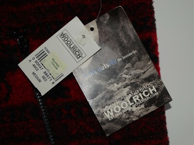 VTG Woolrich FLEECE toggle RED VEST Moose Trees Outdoors SMALL