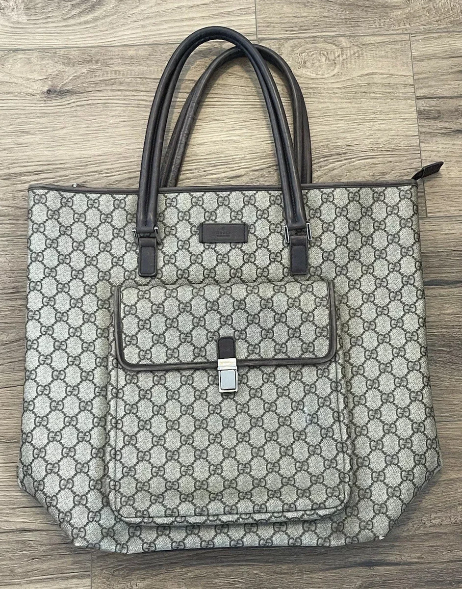 Gucci Ophidia Webbing-Trimmed Printed Coated-canvas and Leather Tote - White - One Size