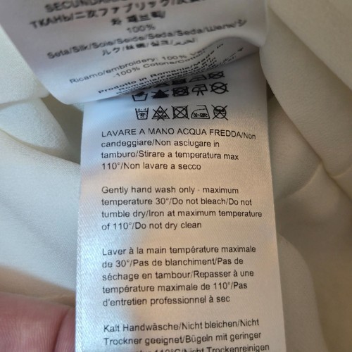 Giambattista Valli Quilted Dress White Short Sleeve Beaded Designer 46 US 12 NWT - Picture 16 of 16