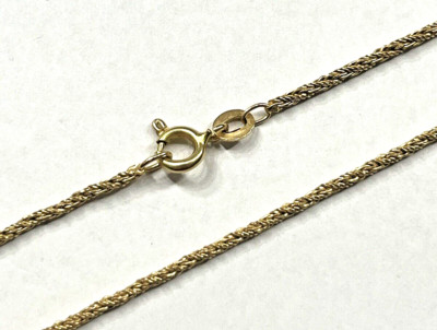 Schöne funkelnde echte 14K Gelbgold 1,4 mm gedrehte Fuchsschwanz Kette Halskette 18''