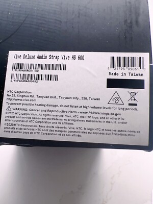 HTC Vive Deluxe Audio Strap (HS 600) New Factory Sealed | eBay