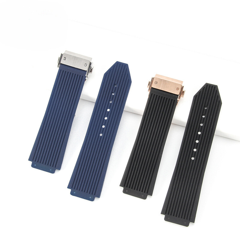 Rubber Silicone Watch Straps Quality Waterproof Band 19*26mm Fit