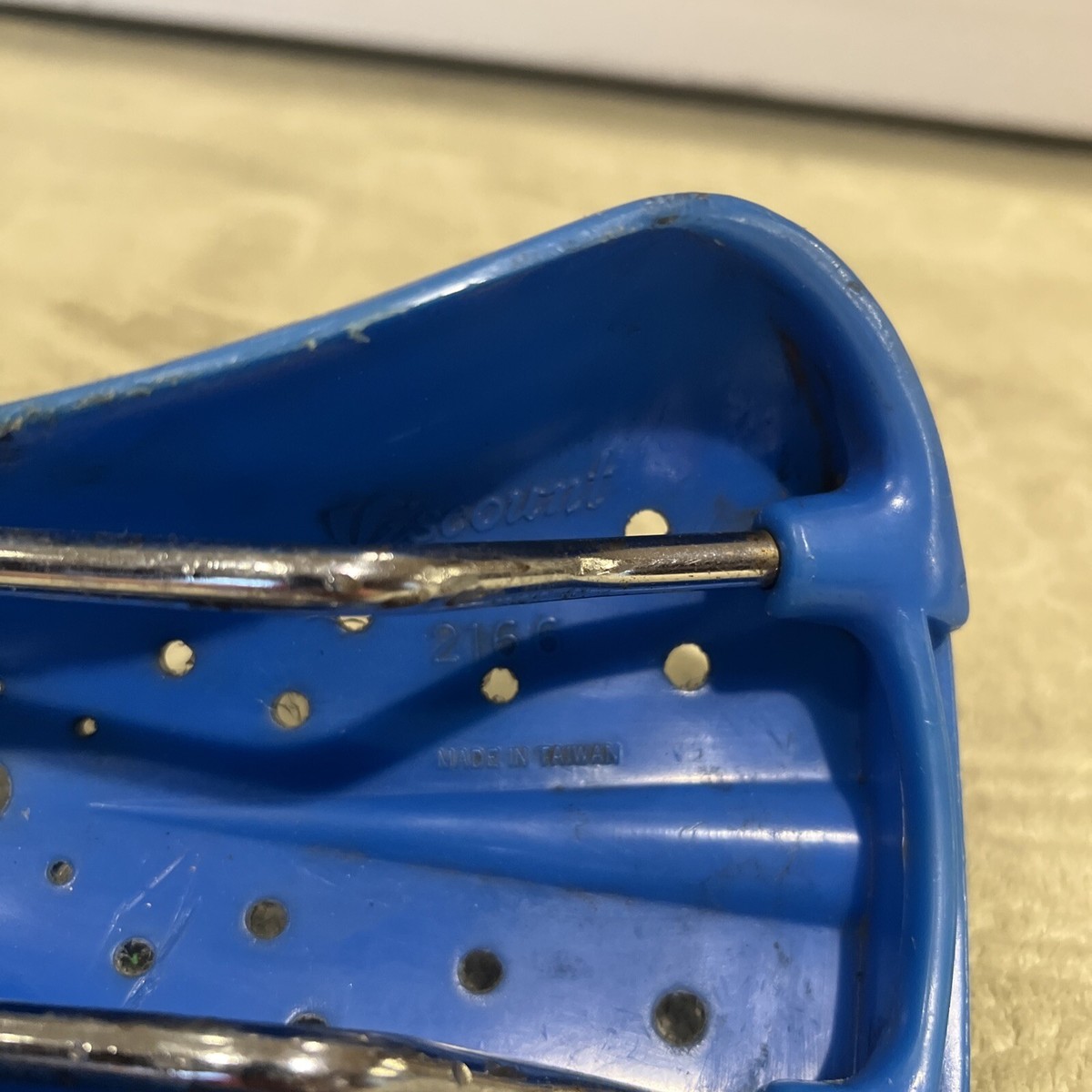 BLUE Viscount Dominator BMX Bicycle Seat- Old School Hard Shell Saddle - Foto 3