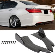 Gloss Black Rear Diffuser Bumper Splitter Lip Side Skirts For Honda Accord Coupe