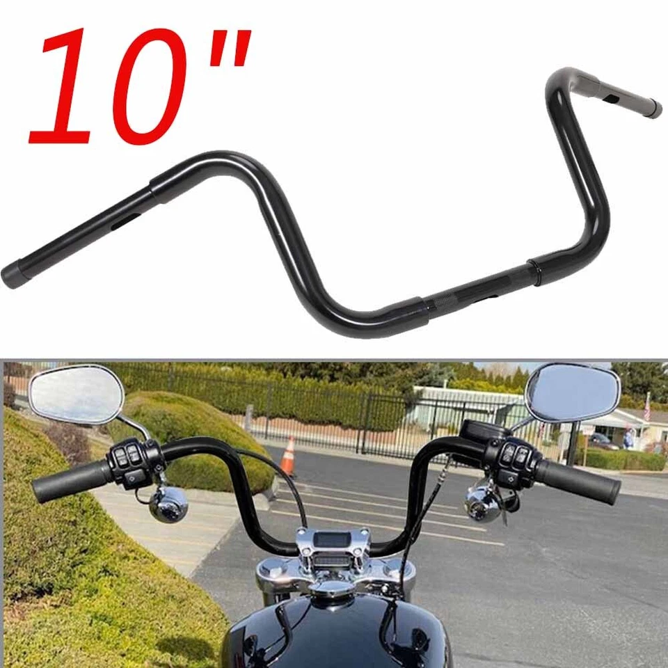 10" Ape Hanger 1" Handlebar For Harley Sportster Softail - Imagem 4 de 4