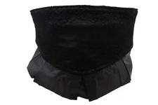 Women Black Wide Elastic Waistband Floral Lace Fashion Corset Belt Hip Waist S