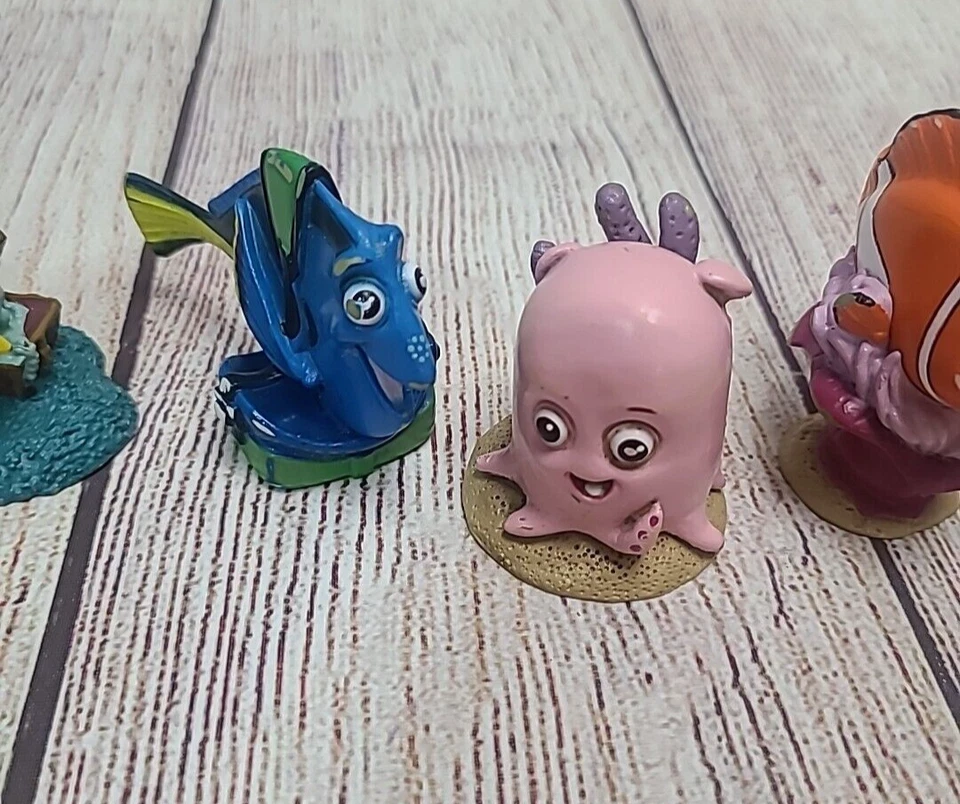 Disney Pixar Buscando a Nemo Figuras Juguetes Pasteles Toppers Lote de 6 Nemo Marlin Dory Foto 3 de 4