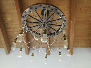Custom Retro Deckenlampe Wagenrad | eBay