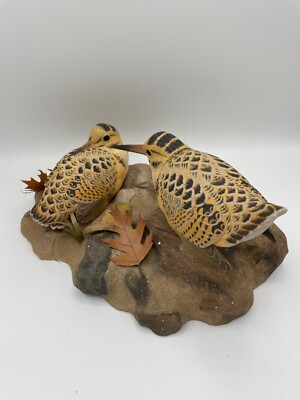 American Woodcock Original Wood Carving