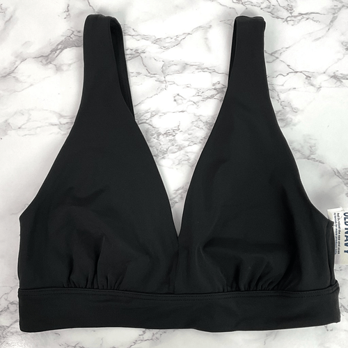 Old Navy Small Black Soft Knit V-Neck Bralette Top New - Picture 5 of 5