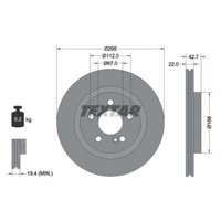 Textar 2X Bremsscheibe Hinten Ø295 Mm InnenbelüFtet FüR Mercedes Gla-Klasse
