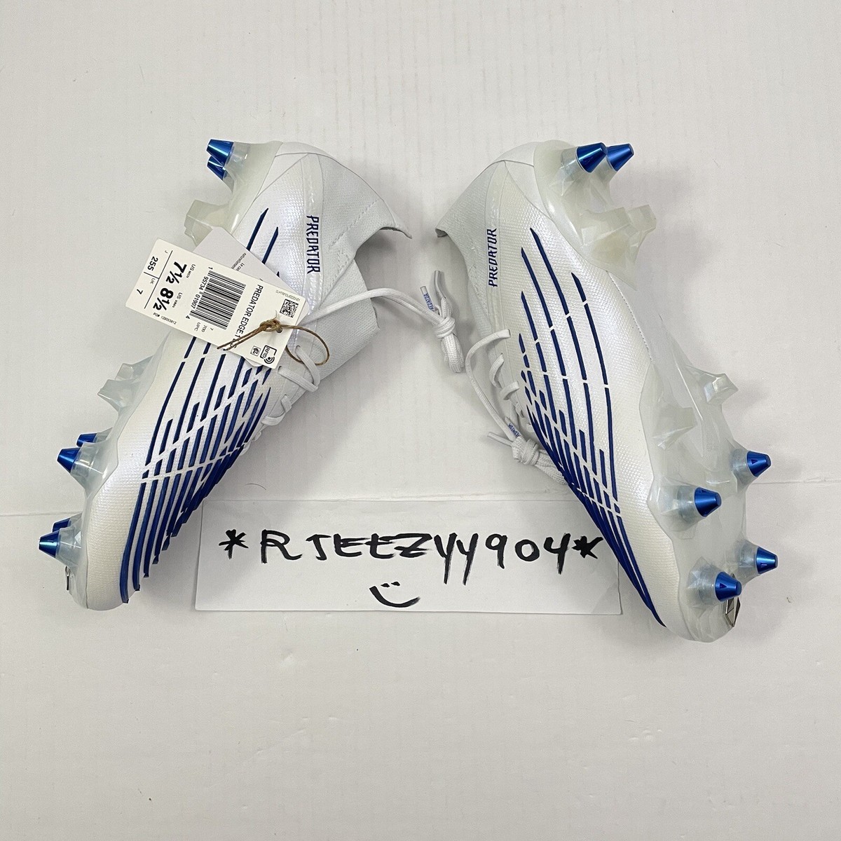 Mens Size 7.5 | Adidas Predator Edge .1 Low SG Soccer Cleats White