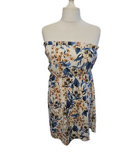 SHEIN size large strapless dress floral summer holiday beach