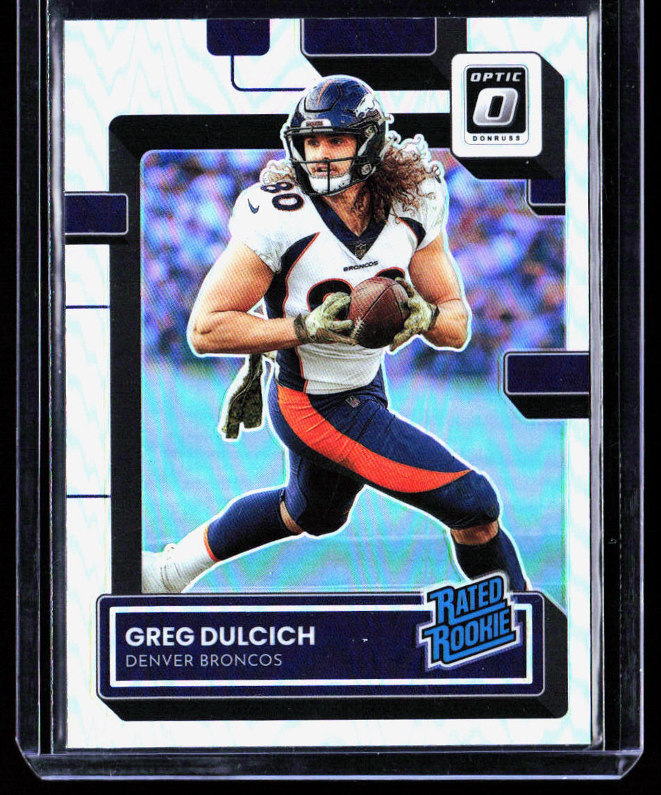 2022 Donruss Optic Holo Greg Dulcich # #288 RC Denver Broncos
