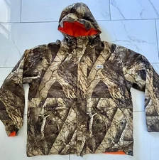 Mount'N Prairie Camo Blaze Orange Reversible Parka Hunting Jacket Coat XL