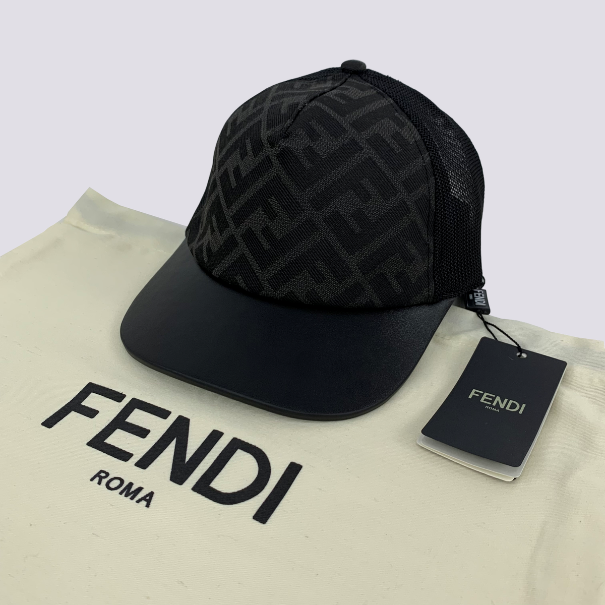 NWT Fendi Zucca FF Jacquard Monogram Baseball Trucker Cap NWT Fendi Zucca FF Jacquard Monogram Baseball Trucker Cap