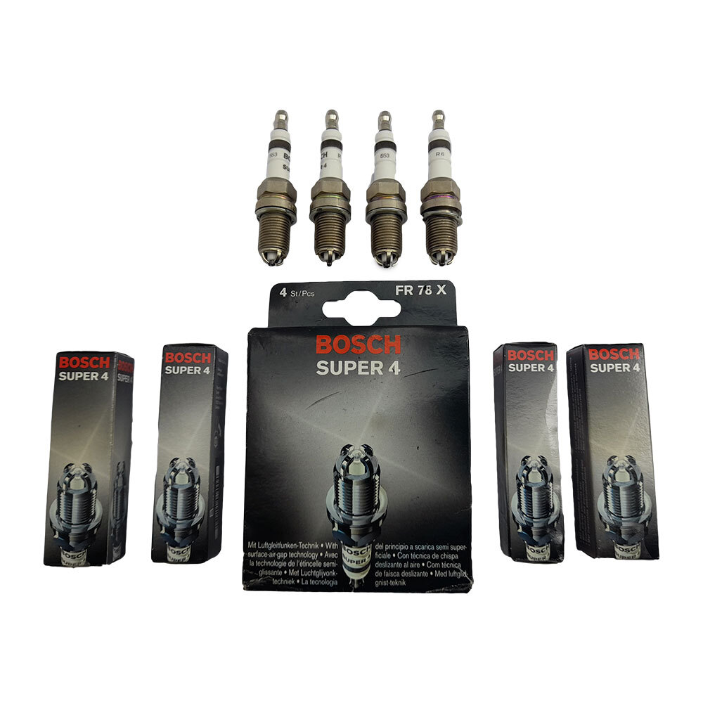 Bosch Super 4 Fits BMW Mini Honda Seat Skoda Subaru Chevrolet Spark Plugs x 4