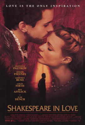 SHAKESPEARE IN LOVE Movie POSTER 27x40 Joseph Fiennes Gwyneth Paltrow Ben
