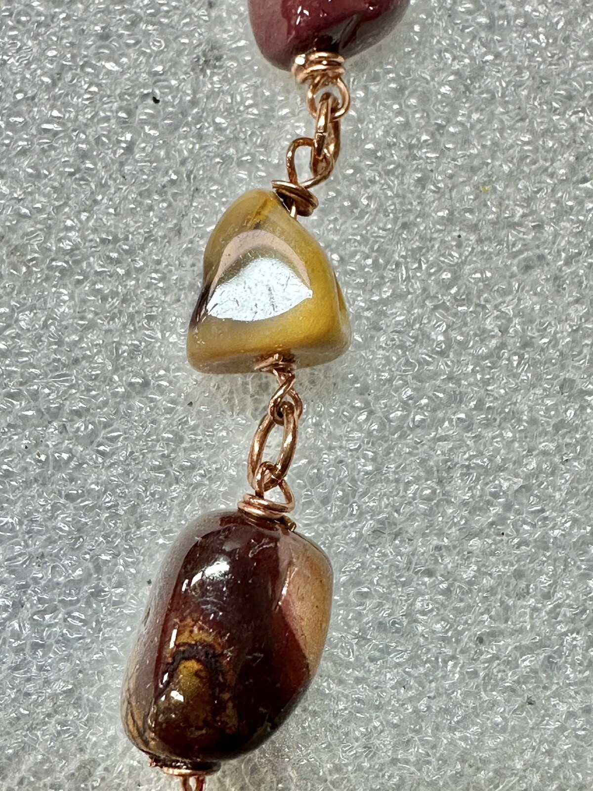 Solid Copper & Genuine Stone Station Necklaces Bo… - image 5