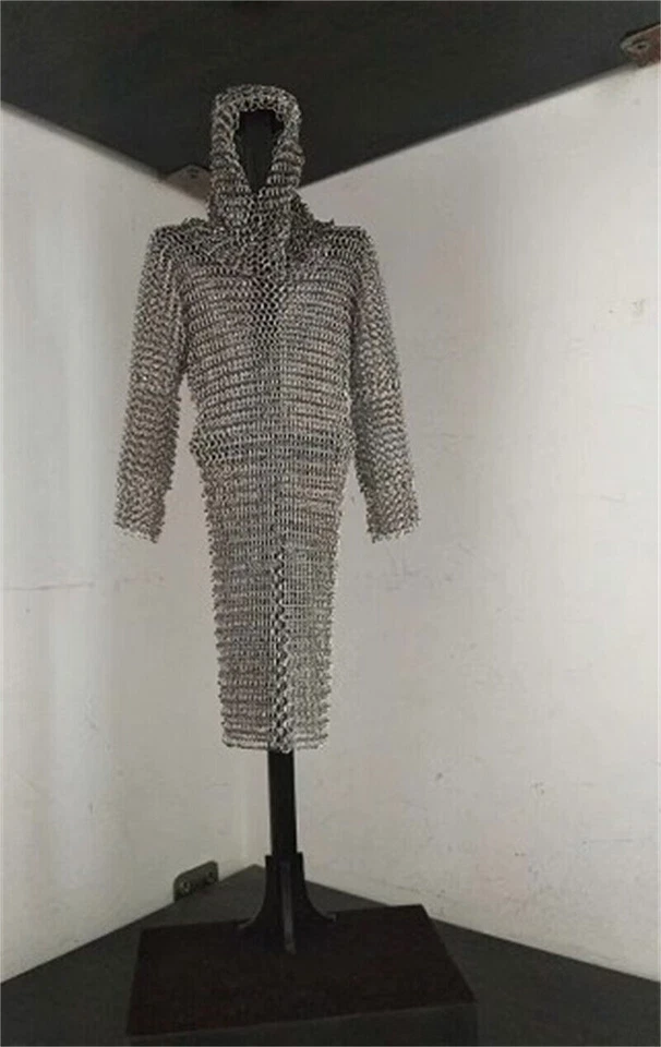 Modelo de armadura de cadena corporal de aleación de caballero guerrero Hauberk escala 1/6 para figura de 12" Foto 4 de 4