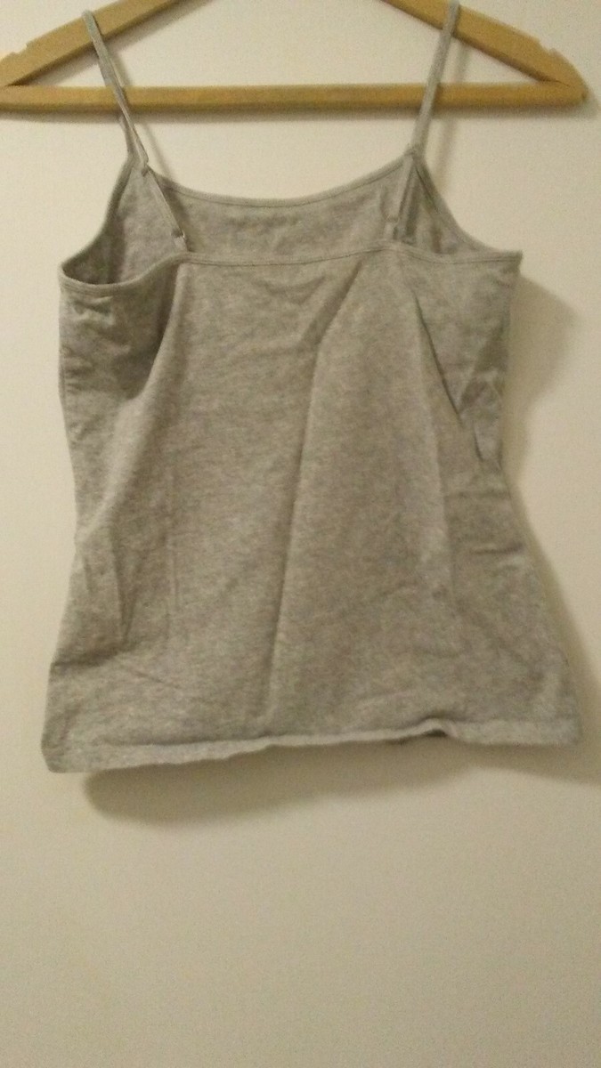 Lot De 2 Débardeurs Femme Basic Editions - Taille XL Gris - Bretelles Spaghetti - 95% Coton, 5% Spandex - Occasion Très Bon état