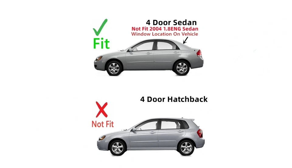 Fits 05-09 Kia Spectra 04 Spectra 2.0L Sedan Heated Back Window Glass W/ Antenna - Изображение 4 из 4