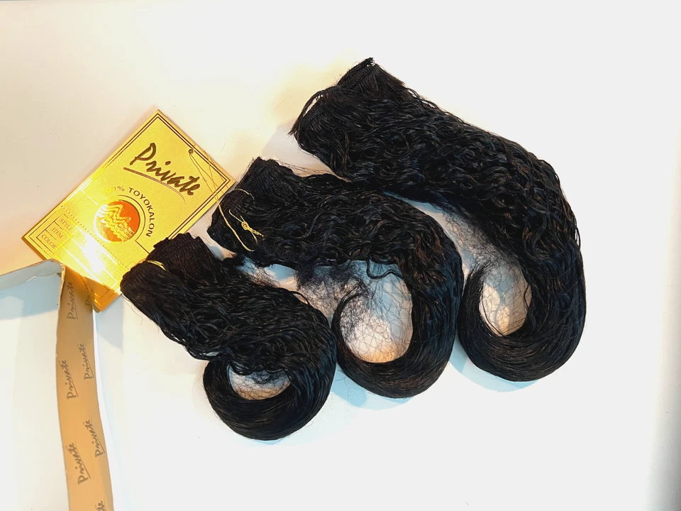 Новый частный дождь завиток три волос расширение цвет 1B черный 100% Toyokalon волокна - Изображение 2 из 4