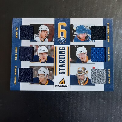 2011-12 Pinnacle Starting 6 Jersey Sabres Roy Miller Ennis Myers