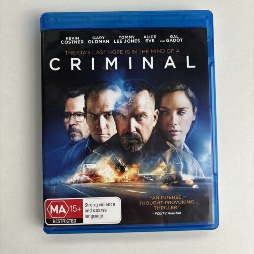 Criminal - Region B Blu-Ray - Kevin Costner - Ryan Reynolds - Free Fast Post - Imagen 1 de 4