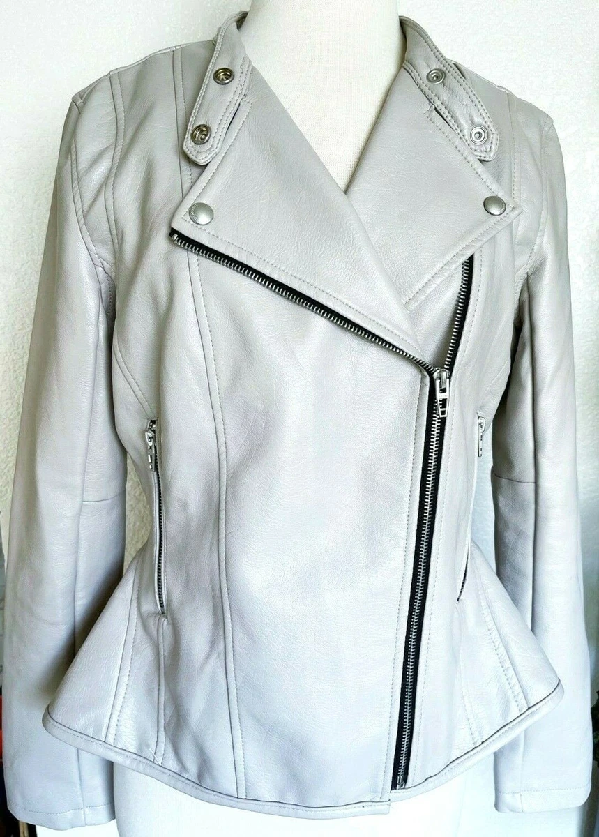 Faux leather top moto jacket blanknyc