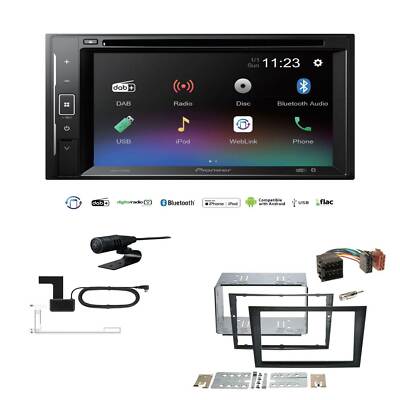 Pioneer Autoradio Bluetooth DAB USB DVD für Opel Corsa C 2000-2006 charcoal
