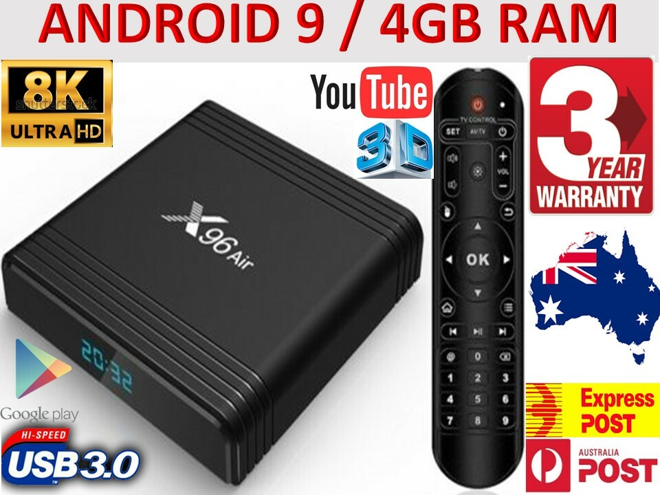 Android 9 0 Smart Tv Box 4gb 64gb X96 Air Hd Wifi 4k Quad Core Au Version Ebay