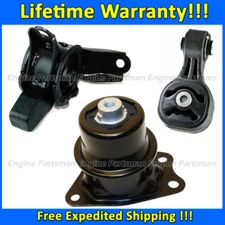 K2133 Motor & Transmission Mount Set 3pc For 2009-2013 Honda Fit 1.5L AUTO