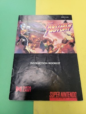 Fighter's History Manual Only SNES