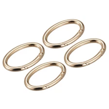 1.85 Inch Spring Oval Ring Snap Clip Trigger for Bag Purse Keychain, 4Pcs Gold