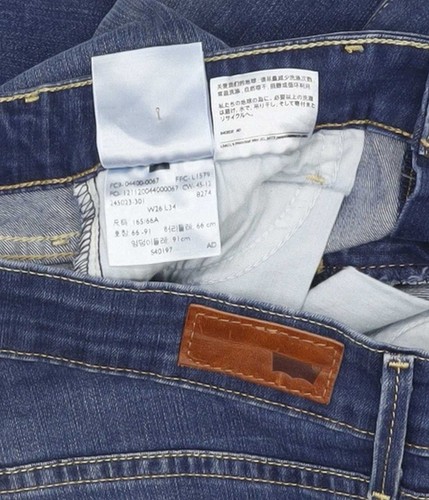 Pantalones de mezclilla elásticos clásicos rectos azules Levi's Slight Curve para mujer W26 L34 (86757) - Imagen 5 de 5