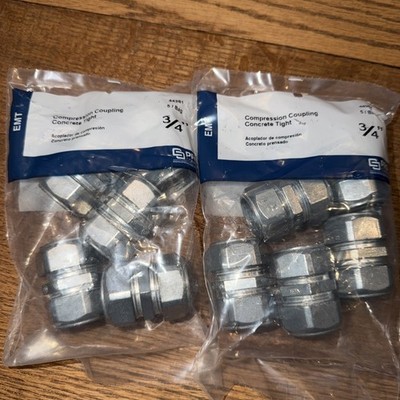 Sigma Pro Connex 3/4'' EMT Compression Coupling Concrete Tight 44261 - 2 Bags